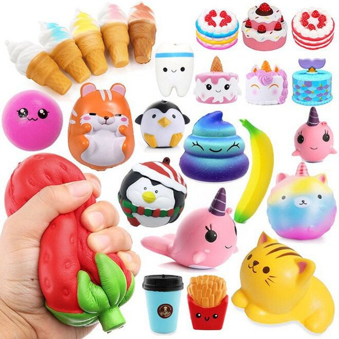 Chất liệu sử dụng để làm trò chơi Squishy  là từ nhựa cao cấp PU