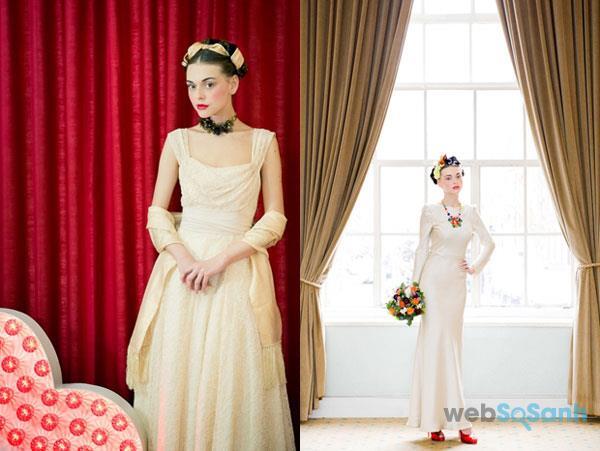 Những kiểu váy cưới cổ điển đẹp ngất ngây  ELLEVN  Modest lace wedding  dresses Wedding dresses vintage Wedding dresses lace