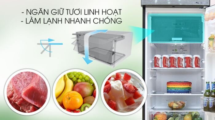 Tủ lạnh Sharp Inverter 253 lít SJ-X281E-DS - Giá rẻ nhất: 5.200.000 vnđ