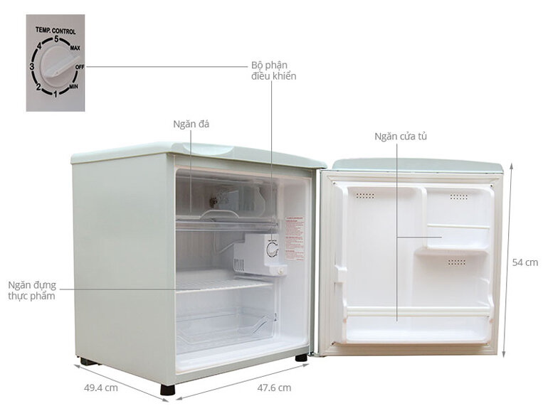 Tủ Lạnh AQUA 50 Lít AQR-55AR, SH