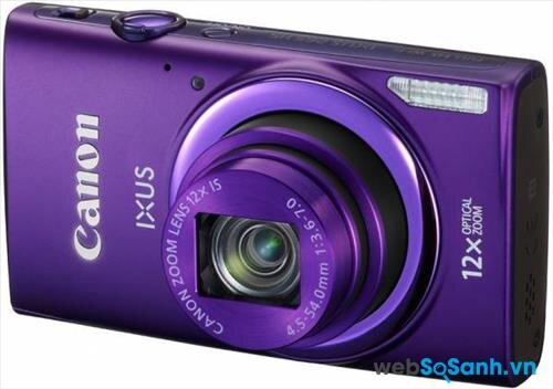 Ống kính của máy ảnh compact Canon IXUS 300 HS có tiêu cự 4.5- 54 mm zoom 12x