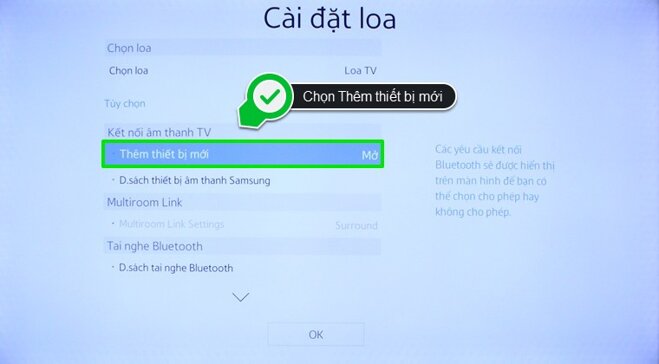 kết nối tivi samsung với loa tivi