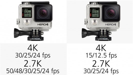 The GoPro Hero4 Black can shoot 4K video at double the frame rate of its other 4K-capable ...