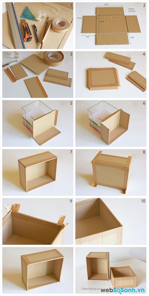 DIY tự làm hộp chứa đồ