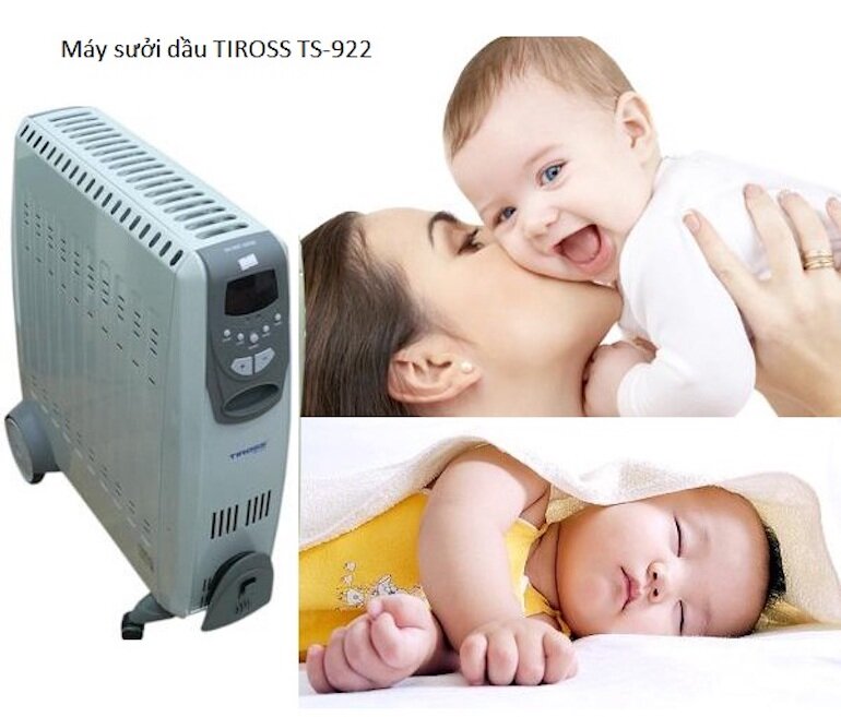 Máy sưởi nào tốt cho bé? Top 1 là máy sưởi dầu Tiross