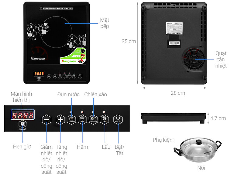 Bếp điện từ Kangaroo KG15IC1
