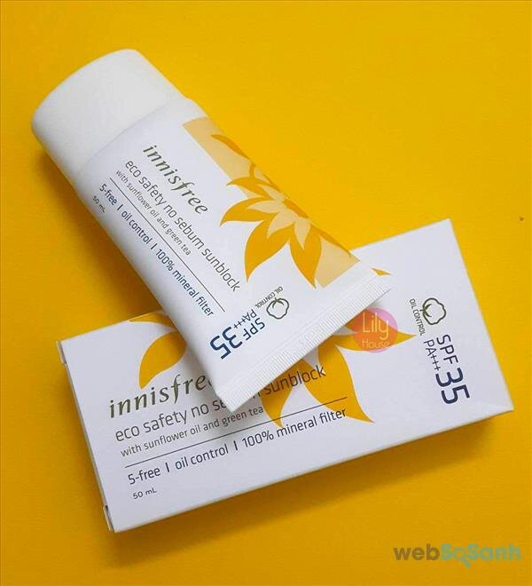 Kem chống nắng Innisfree Eco Safety No Sebum Sunblock SPF35 PA+++