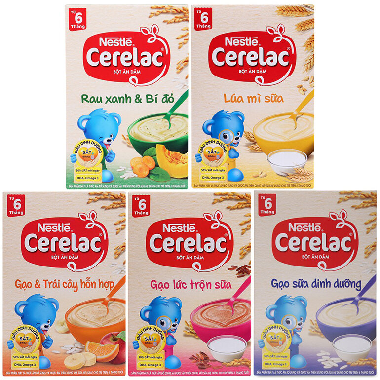 Bột ăn dặm cho bé 6 tháng tuổi Nestle Cerelac