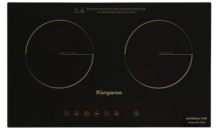 Bếp đôi điện từ hồng ngoại Kangaroo kg499n có thiết kế sang trọng, hiện đại với 1 vùng nấu từ và 1 vùng nấu hồng ngoại vô cùng tiện lợi.