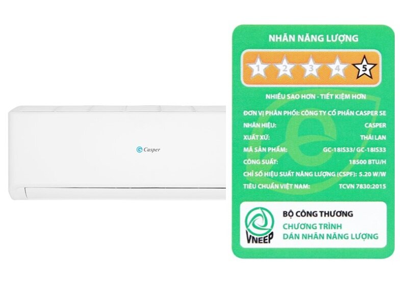 Điều hòa Casper inverter 18000 BTU GC-18IS33 hạ giá siêu rẻ, 