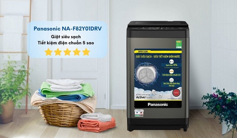 Máy giặt giá 5 triệu Panasonic 8.2 kg NA-F82Y01DRV lồng đứng