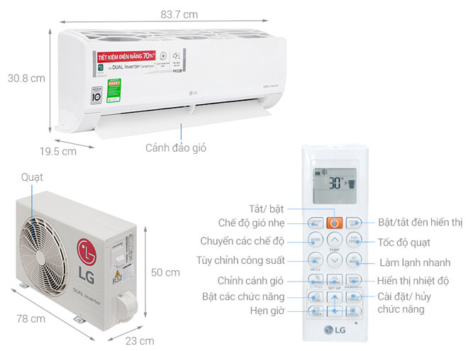 Lựa chọn máy điều hòa LG V13ENS 