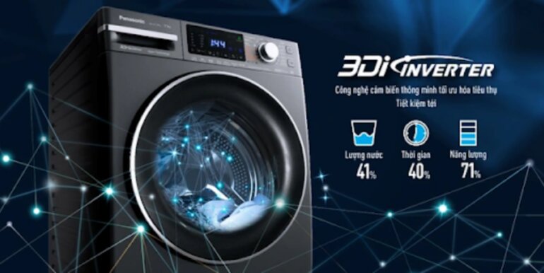 Máy giặt Panasonic 11kg Na-V11fx2lvt với công nghệ cảm biến 3Di Inverter thông minh