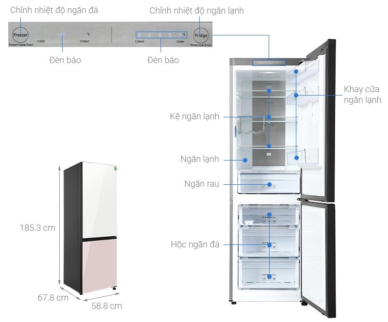 Tủ lạnh Samsung Inverter 339 lít RB33T307055: Tươi ngon trọn vị, tiết kiệm tối ưu