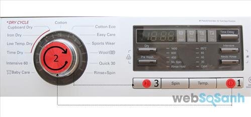 hướng dẫn sử dụng bảng điều khiển máy giặt LG