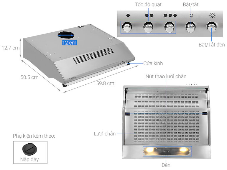 Máy hút mùi Torino FS303GE2XK23PU3V2LIX/F/60