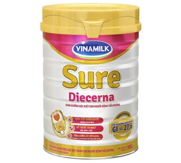 Sữa tiểu đường của Vinamilk Sure Diecerna - Giá tham khảo: 490.000 vnd/hộp 900g