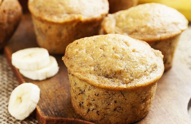 Bánh ăn dặm cho bé 6 tháng muffin chuối