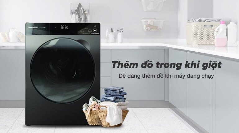 Chức năng thêm đồ giặt khi máy đang hoạt động