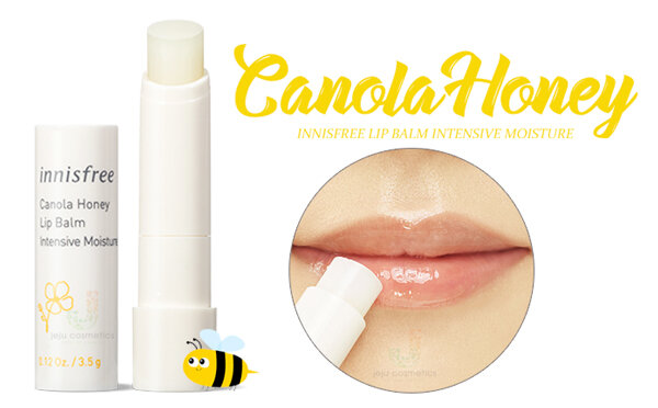 Son dưỡng Innisfree Canola Honey Lip Balm màu trắng