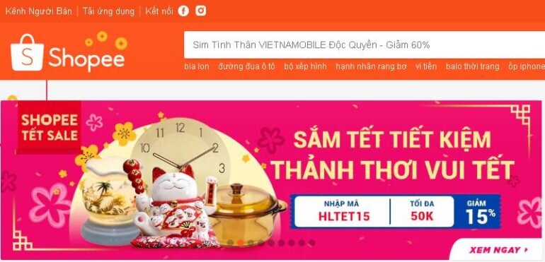 Chương trình sắm Tết Nguyên Đán 2019 của Shopee