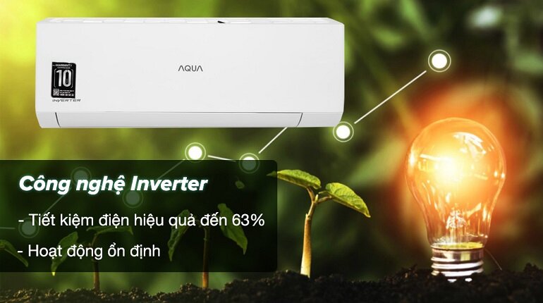 điều hòa Aqua Inverter 9000 BTU AQA-RV9QA