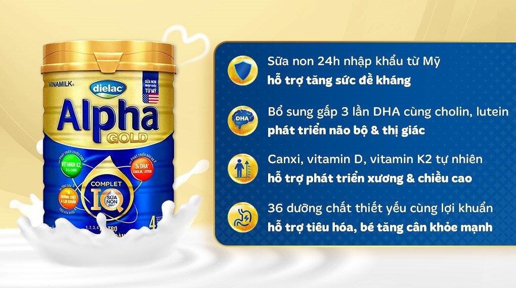 Sữa cho bé 2 tuổi Dielac Alpha Gold IQ 4