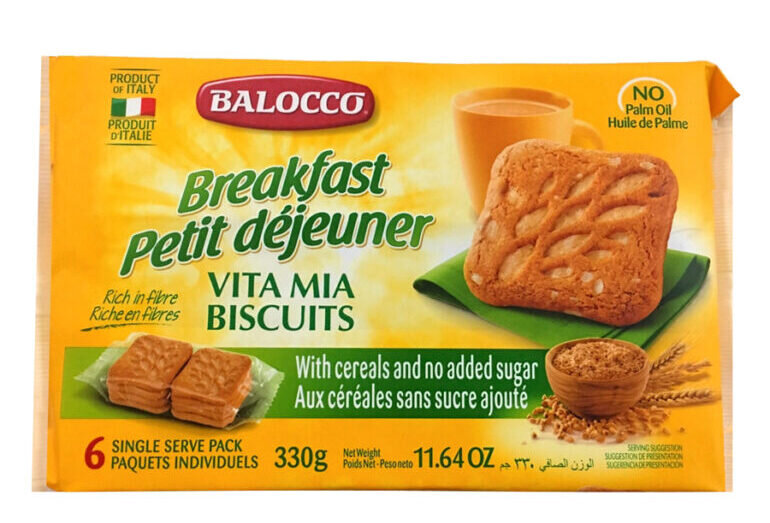 Bánh quy không đường Balocco Vitamia - Giá tham khảo: 114.000 vnđ - 125.000 vnđ/ gói 330g