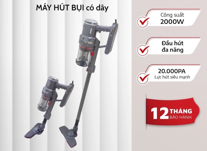 Máy hút bụi cầm tay Seka SK-09 MAX thiết kế nhỏ gọn, hoạt động mạnh mẽ