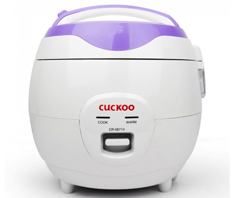 Nồi cơm điện Cuckoo CR-0671V có thiết kế đơn giản thích hợp với nhu cầu nấu cơm cơ bản.