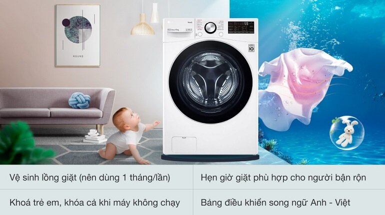 So sánh máy giặt LG động cơ truyền động trực tiếp ở phân khúc 20 - 25 triệu