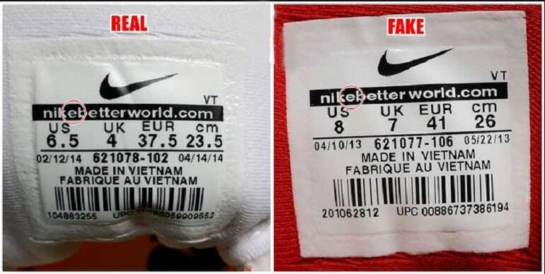 Tất cả các chữ “e” ở trong chữ nikebetterworld.com của giày đá bóng Nike chính hãng đều được vuốt nhọn ở phần đuôi