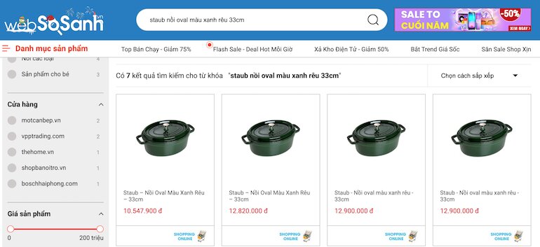 Staub - Nồi Oval Màu Xanh Rêu - 33cm