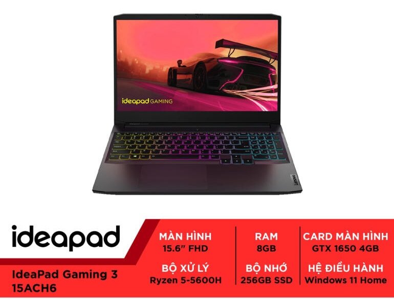 Laptop Lenovo IdeaPad Gaming 3 15ACH6 82K2010GVN