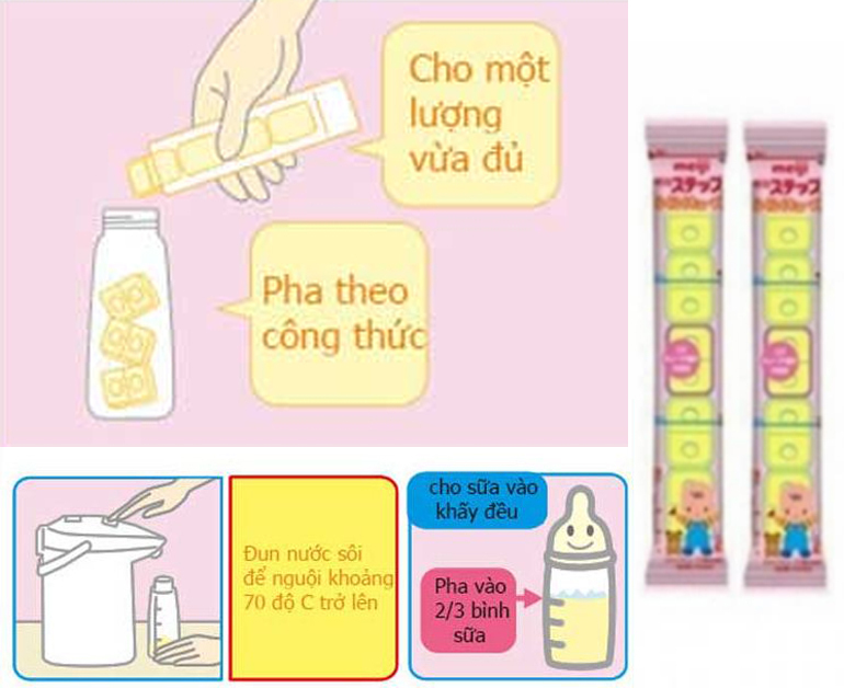 Việc pha sữa cũng rất nhanh chóng và dễ dàng