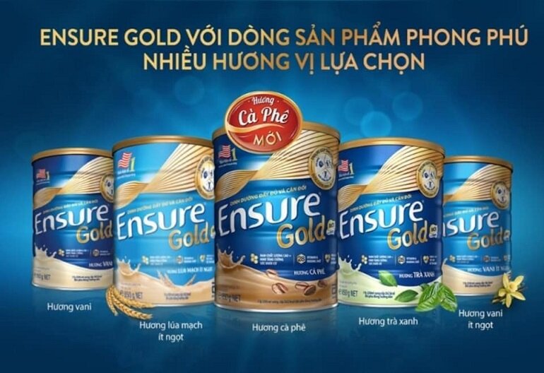 Các dòng sữa bột Ensure Gold