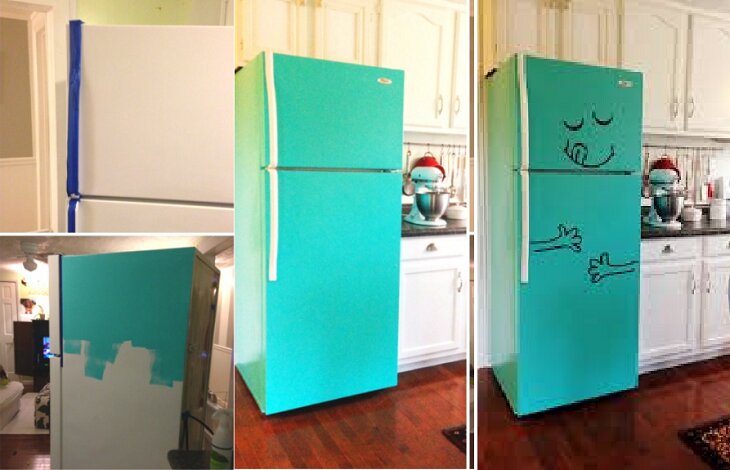 Hướng dẫn sơn tủ lạnh đơn giản 