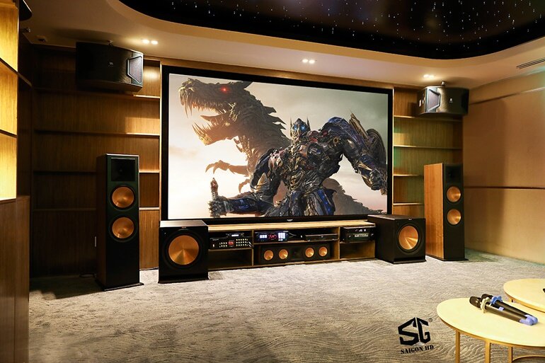 SAIGON HD thi công lắp đặt phòng chiếu phim tại gia