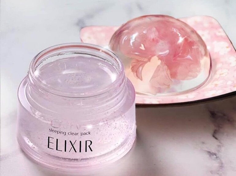  Gel đắp nạ ngủ Shiseido Elixir Whitening & Revitalizing Care màu hồng