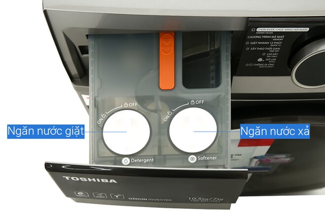 Máy giặt sấy Toshiba 10.5kg TWD-BM115GF4V(SK) giá chỉ 9 triệu đồng mà hội tụ toàn tính năng hiện đại