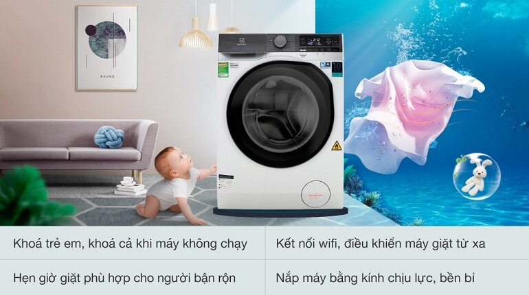 Các tiện ích hỗ trợ trong máy giặt