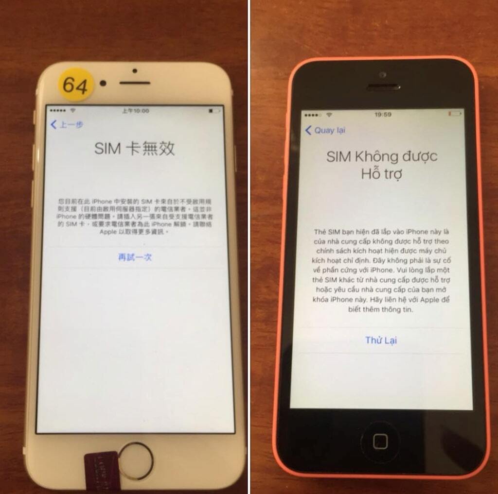 iPhone không kích hoạt được do lỗi SIM