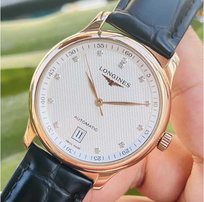 Longines Master Collection Diamond Rose Gold 18k vẻ ngoài lấp lánh của L2.628.8.77.3