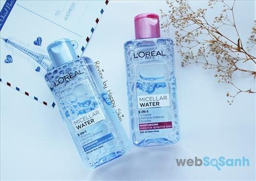 review nước tẩy trang L'Oreal micellar water 