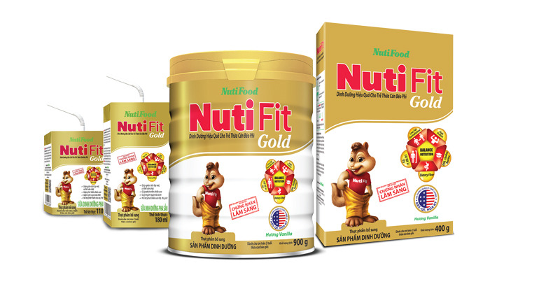 Sữa bột Nutifood Nuti Fit Gold dành cho bé thừa cân, béo phì trên 2 tuổi