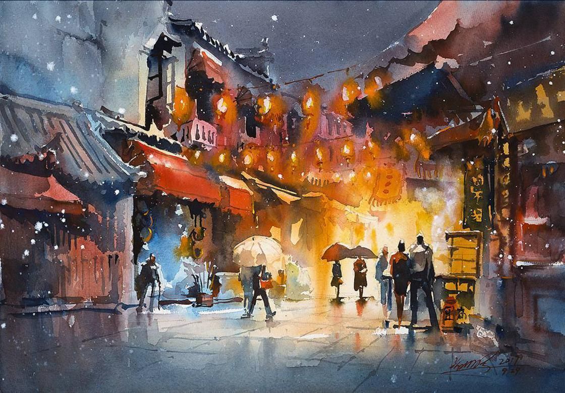 Một khu chợ đêm tại Trung Quốc