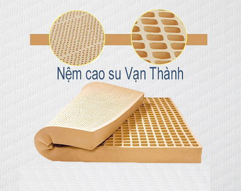 Đệm cau su Vạn Thành thông thoáng khi sử dụng mùa hè