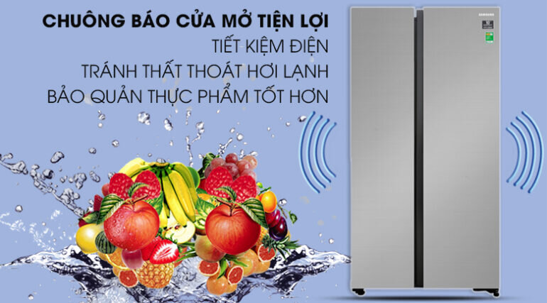 Tủ lạnh Samsung Side by Side 647 lít RS62R5001M9/SV màu xám bạc - Giá tham khảo khoảng 18 triệu vnđ