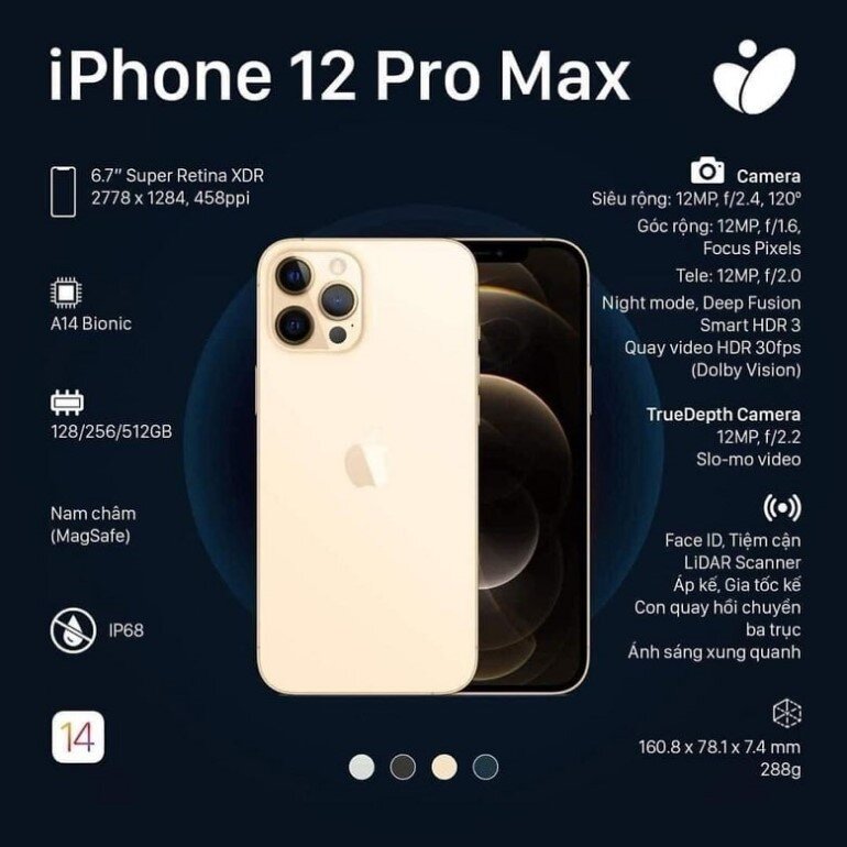 iphone 12 pro max bao nhiêu tiền
