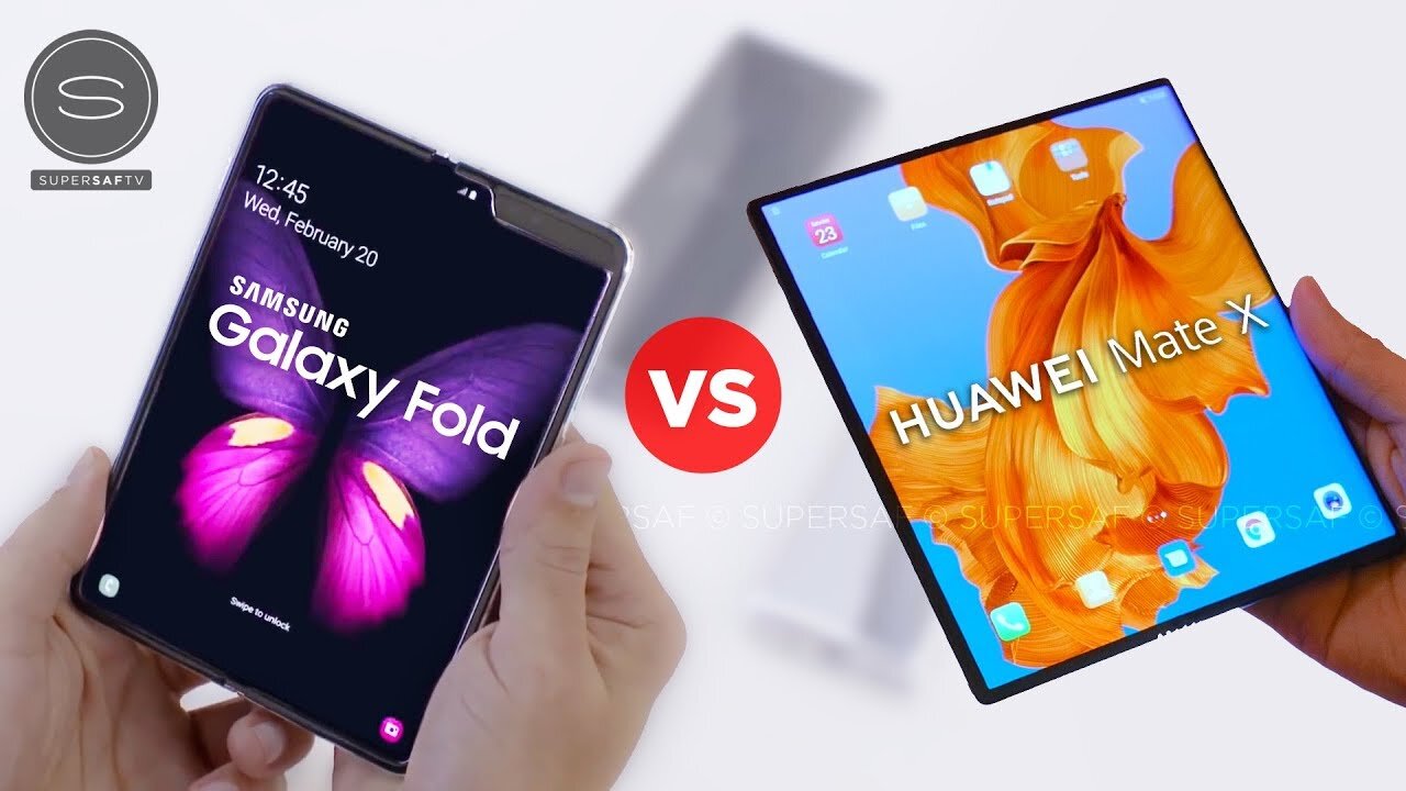 So sánh màn hình Samsung Galaxy Fold với Huawei Mate X